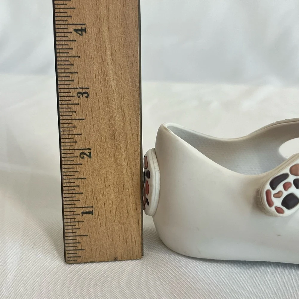 Mini Melissa Giraffe Mary Jane Sandals Toddler 7 White